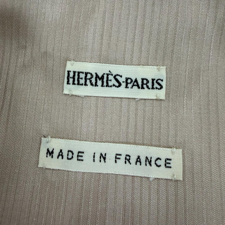 Pristine HERMES Best Deadstock ZIP UP from the Margiela era Beige silk Women 44