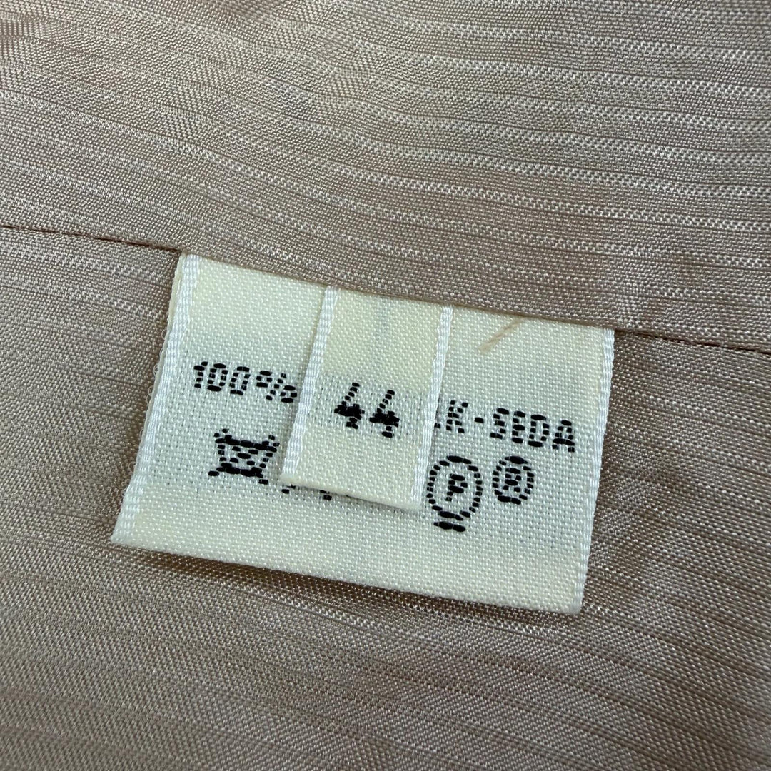 Pristine HERMES Best Deadstock ZIP UP from the Margiela era Beige silk Women 44