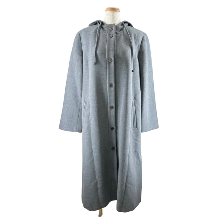 Excellent Burberrys coat Hooded gray wool Women