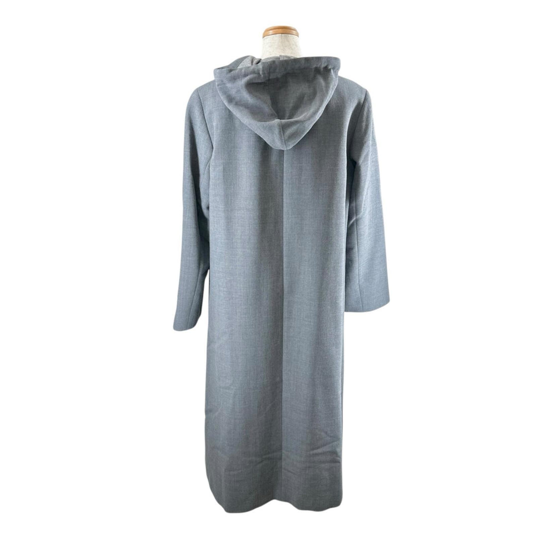 Excellent Burberrys coat Hooded gray wool Women
