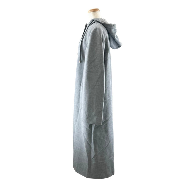 Excellent Burberrys coat Hooded gray wool Women