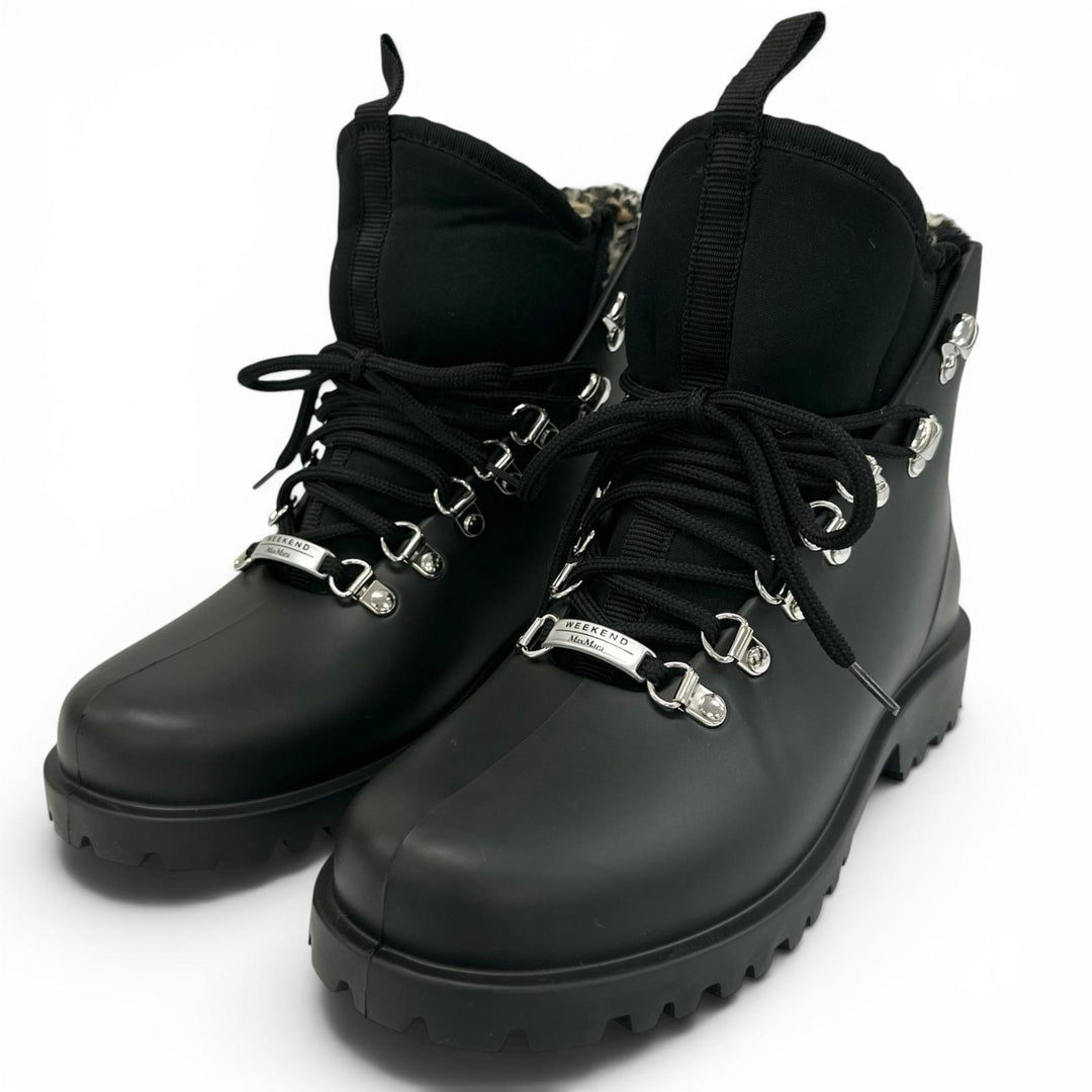 Pristine WEEKEND MaxMara Rain shoes AGENZIA rain boots black Women 38 579607146