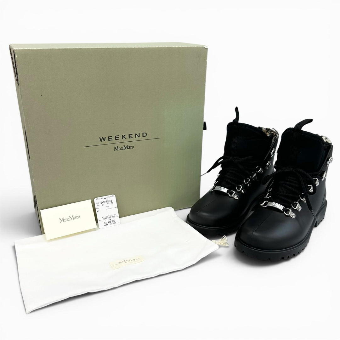 Pristine WEEKEND MaxMara Rain shoes AGENZIA rain boots black Women 38 579607146