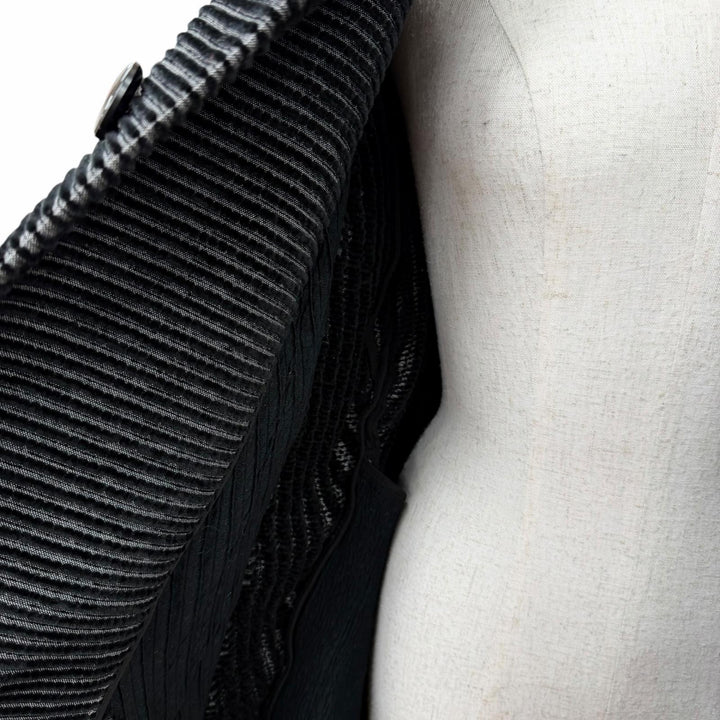 Pristine ISSEY MIYAKE coat Pleated Switching Design Black series 2 IM64-FA512