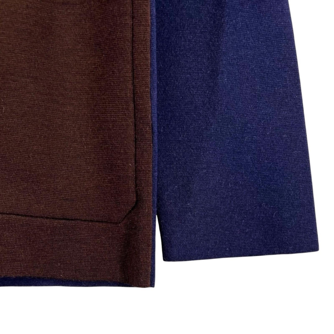 Excellent Dunhill Jacket Bicolor knit Brown wool mens XS