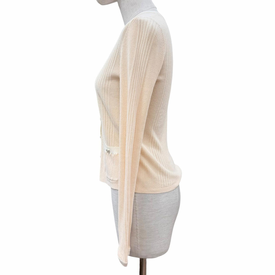Discounted Great CHANEL cardigan Coco Beach COCO Mark button included Women 34 P78629