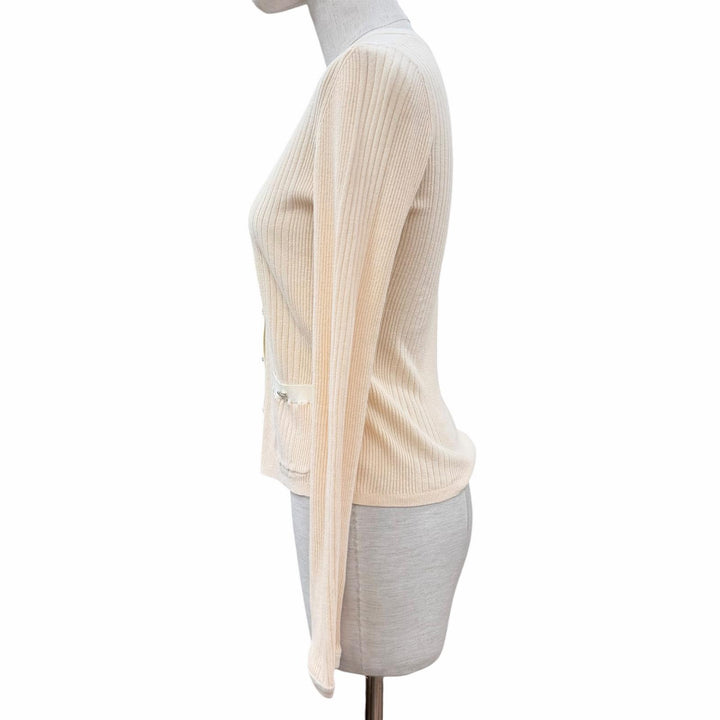 Discounted Great CHANEL cardigan Coco Beach COCO Mark button included Women 34 P78629