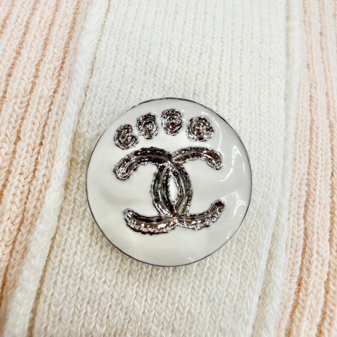 Discounted Great CHANEL cardigan Coco Beach COCO Mark button included Women 34 P78629