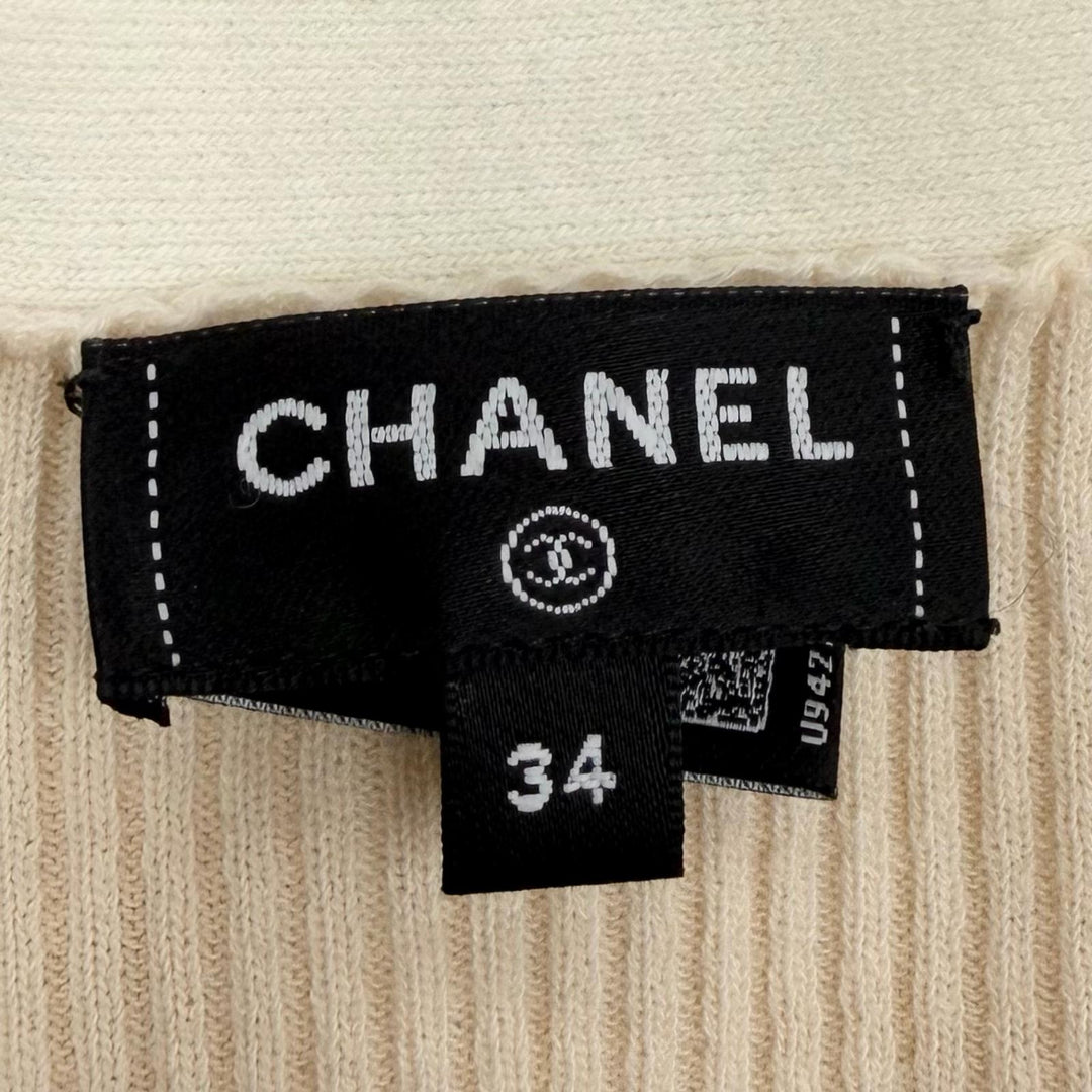 Discounted Great CHANEL cardigan Coco Beach COCO Mark button included Women 34 P78629