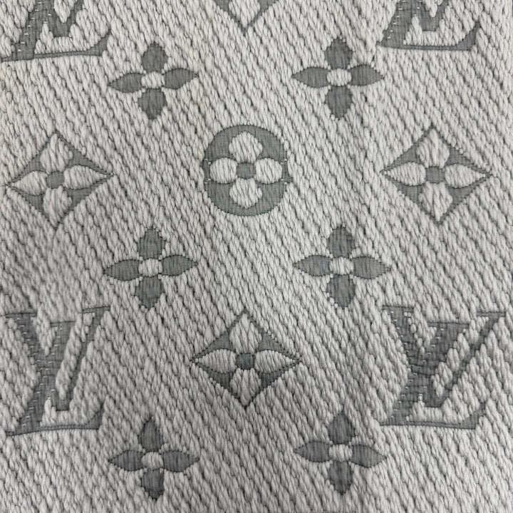 Great LOUIS VUITTON Scarf Escalp Logo Mania fringe wool Women M74742