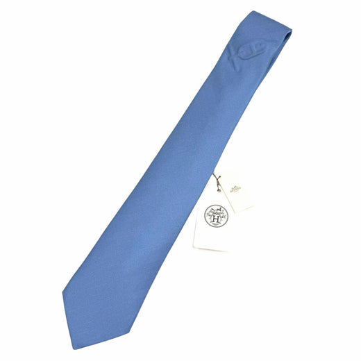 Pristine HERMES tie H logo Chaine d'Ancre embossed silk mens