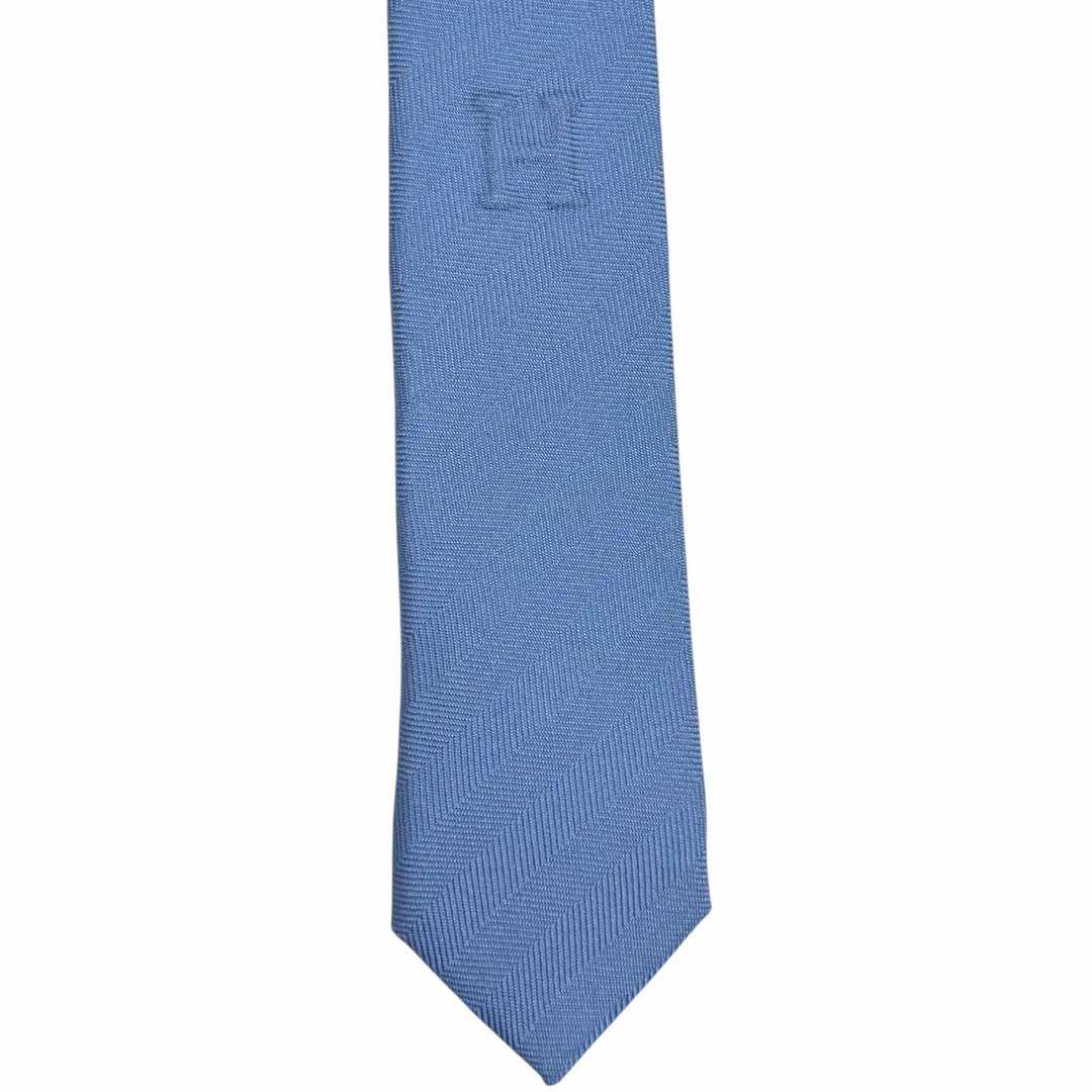 Pristine HERMES tie H logo Chaine d'Ancre embossed silk mens