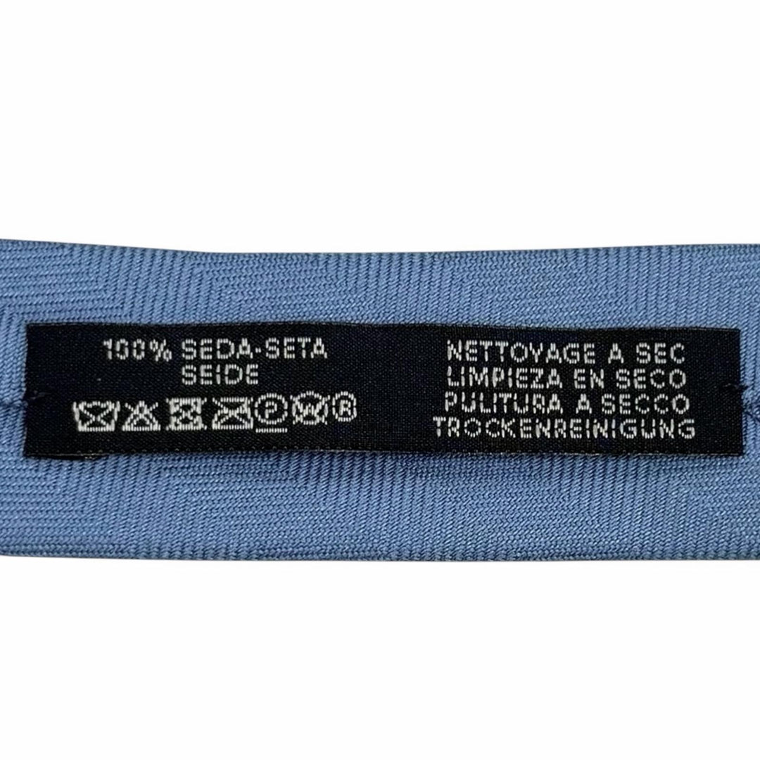 Pristine HERMES tie H logo Chaine d'Ancre embossed silk mens