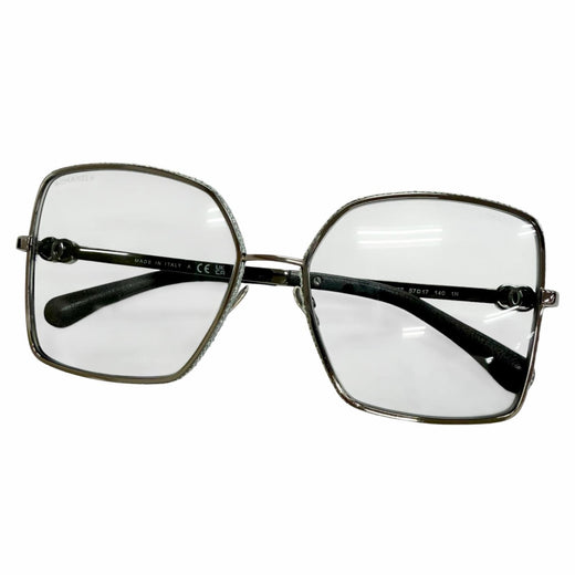 Excellent CHANEL sunglasses COCO Mark Square Shape Denim Calfskin 4288-Q