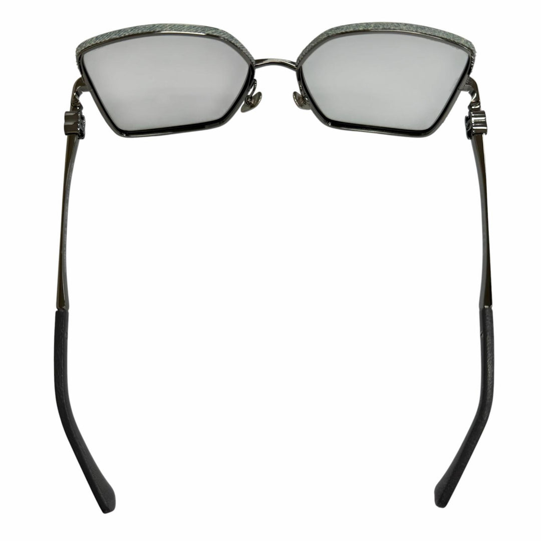 Excellent CHANEL sunglasses COCO Mark Square Shape Denim Calfskin 4288-Q