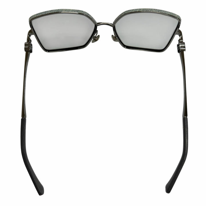 Excellent CHANEL sunglasses COCO Mark Square Shape Denim Calfskin 4288-Q