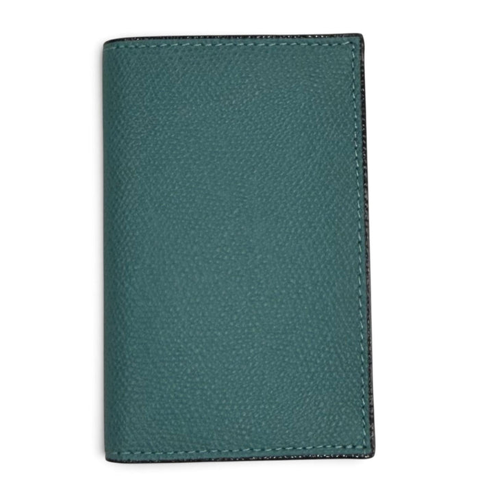 Excellent Valextra Card Case Business card case leather green V8L03 028