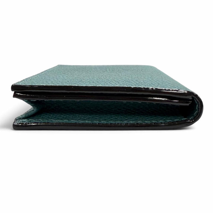 Excellent Valextra Card Case Business card case leather green V8L03 028