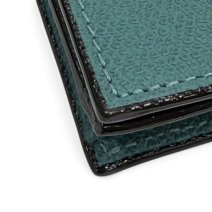 Excellent Valextra Card Case Business card case leather green V8L03 028