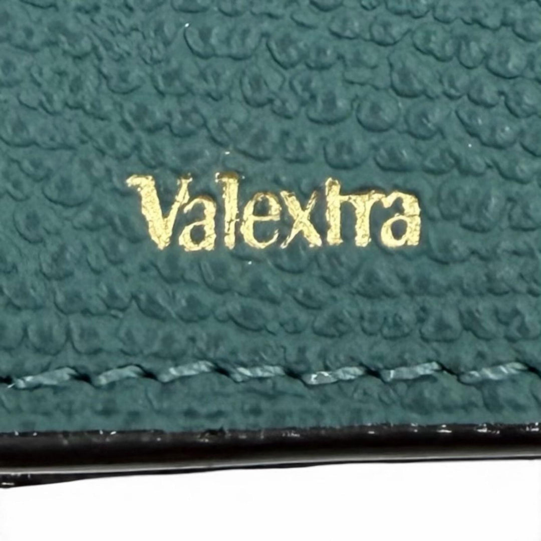 Excellent Valextra Card Case Business card case leather green V8L03 028