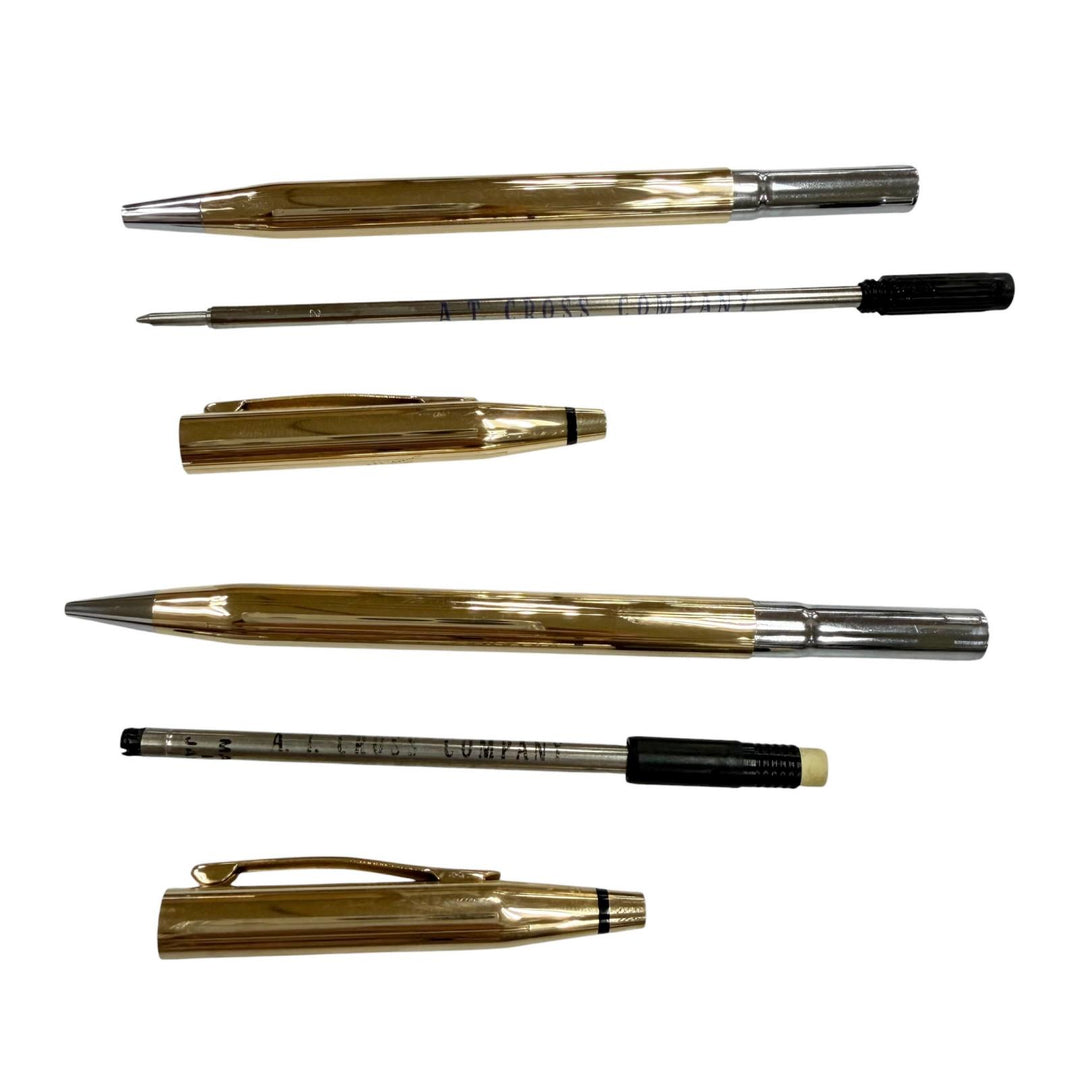 Great CROSS Classic century Ballpoint pen and mechanical pencil set of 2 gold