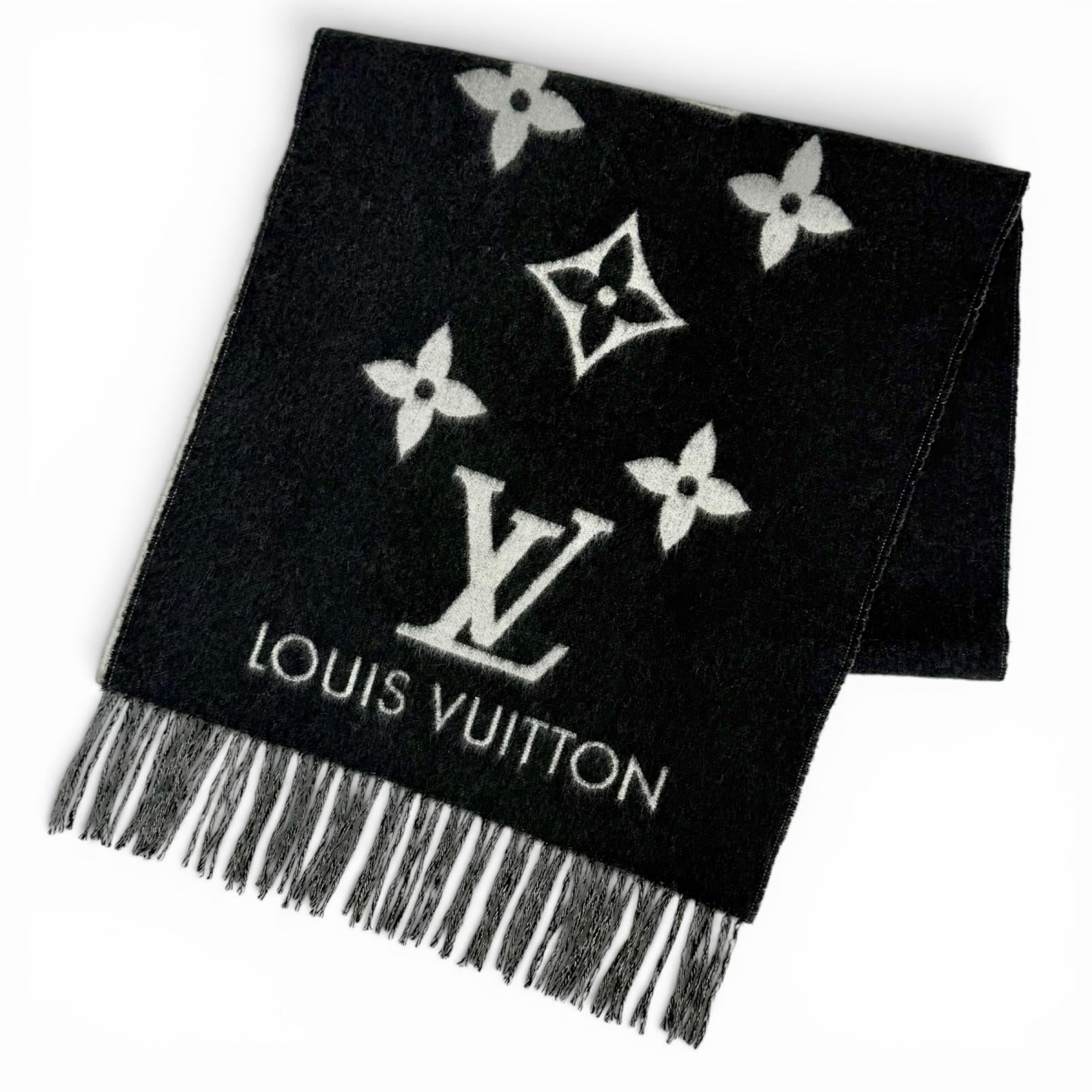 Great LOUIS VUITTON muffler reykjavik Echarpe Monogram Fringe