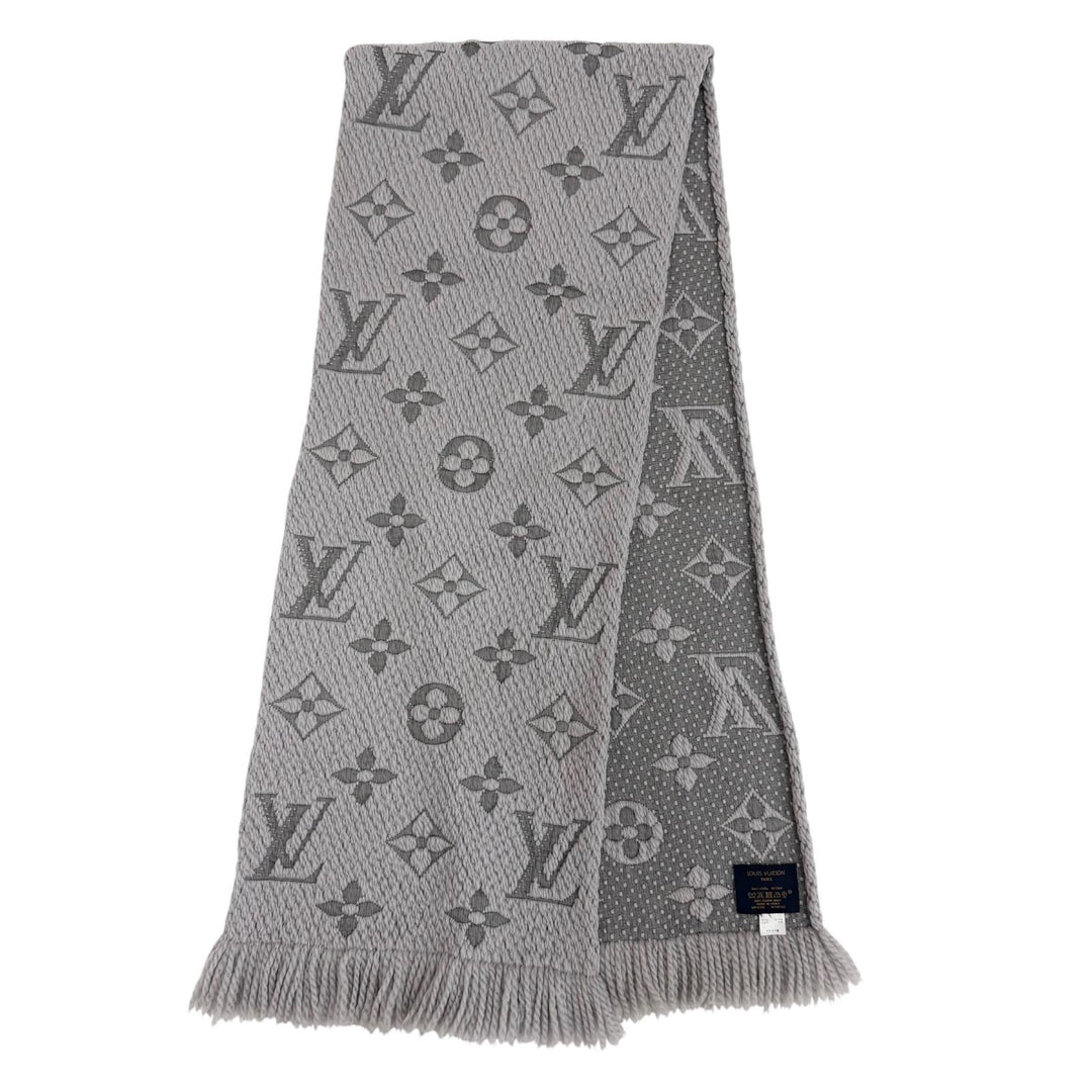 Great LOUIS VUITTON Scarf Escalp Logo Mania Monogram fringe wool Women M74742