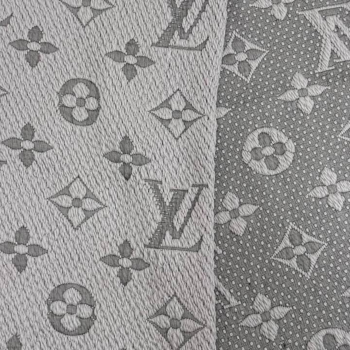 Great LOUIS VUITTON Scarf Escalp Logo Mania Monogram fringe wool Women M74742