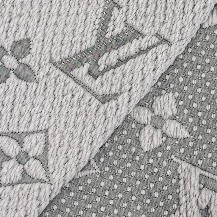 Very Good LOUIS VUITTON Scarf Escalp Logo Mania Monogram fringe wool M74742