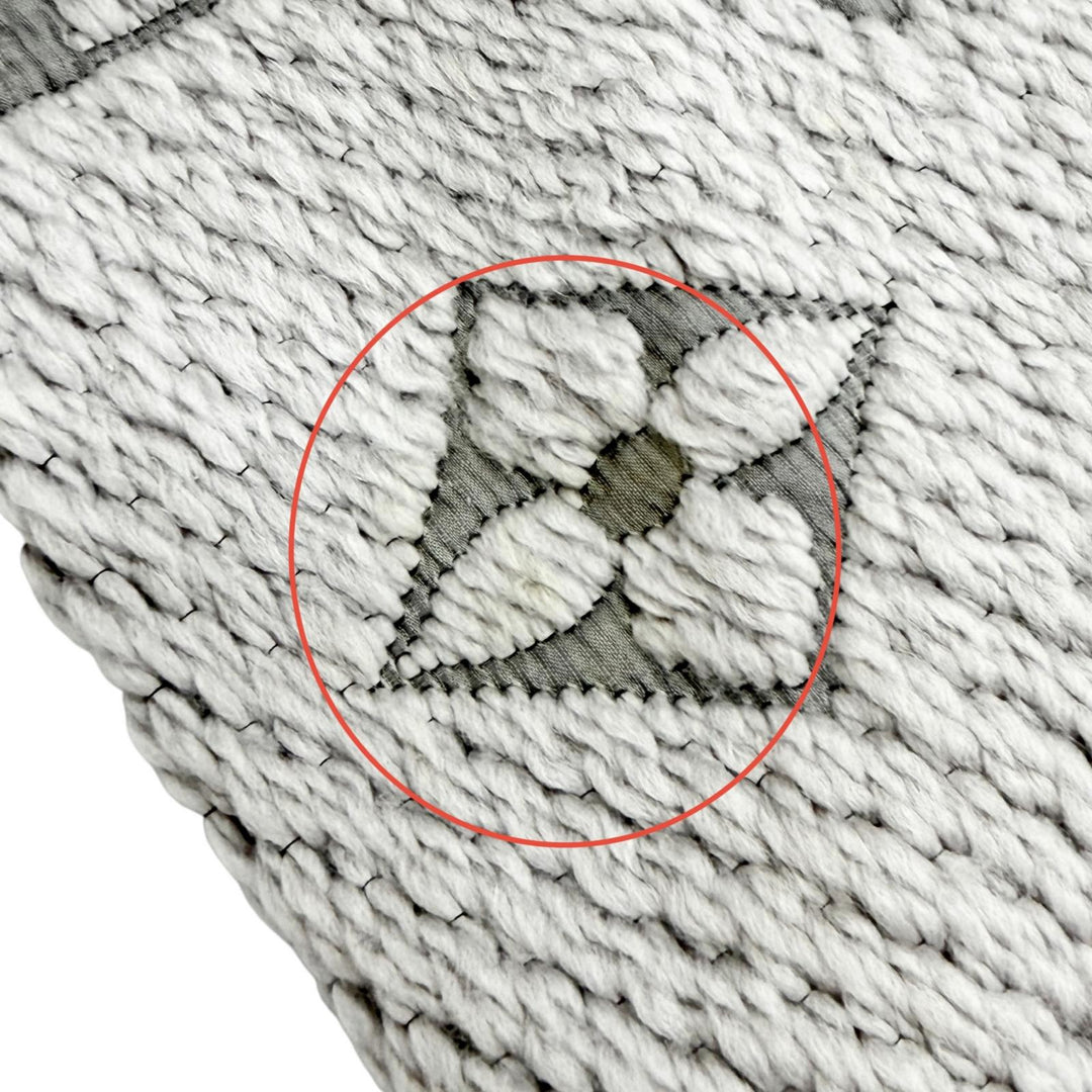 Very Good LOUIS VUITTON Scarf Escalp Logo Mania Monogram fringe wool M74742