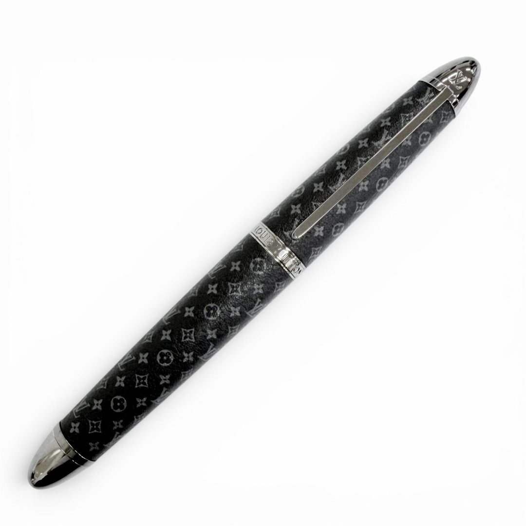 Excellent LOUIS VUITTON Doc Monogram Eclipse Rollerball Pen Current GI1494