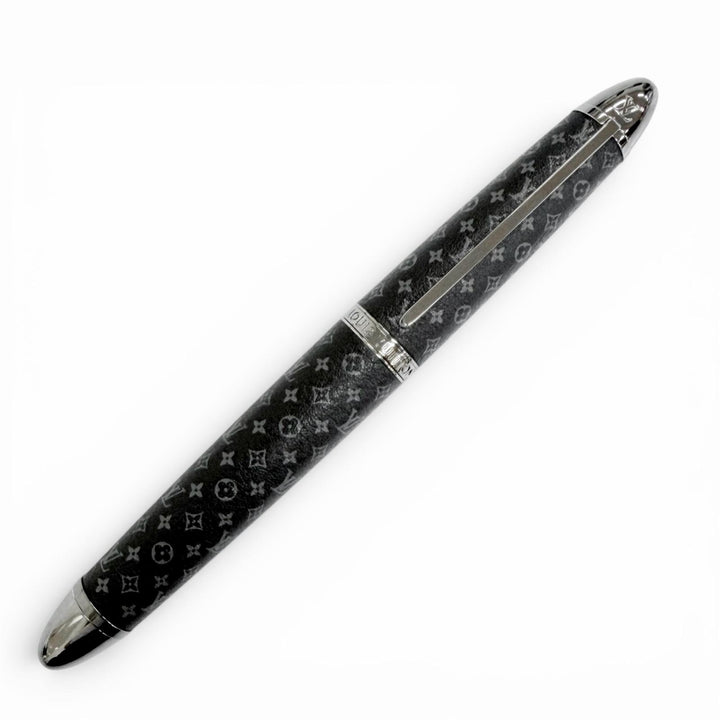 Excellent LOUIS VUITTON Doc Monogram Eclipse Rollerball Pen Current GI1494