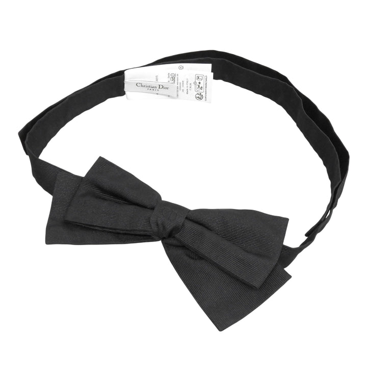 Great DIOR tie CD logo bow tie black silk mens 41BOW100A615