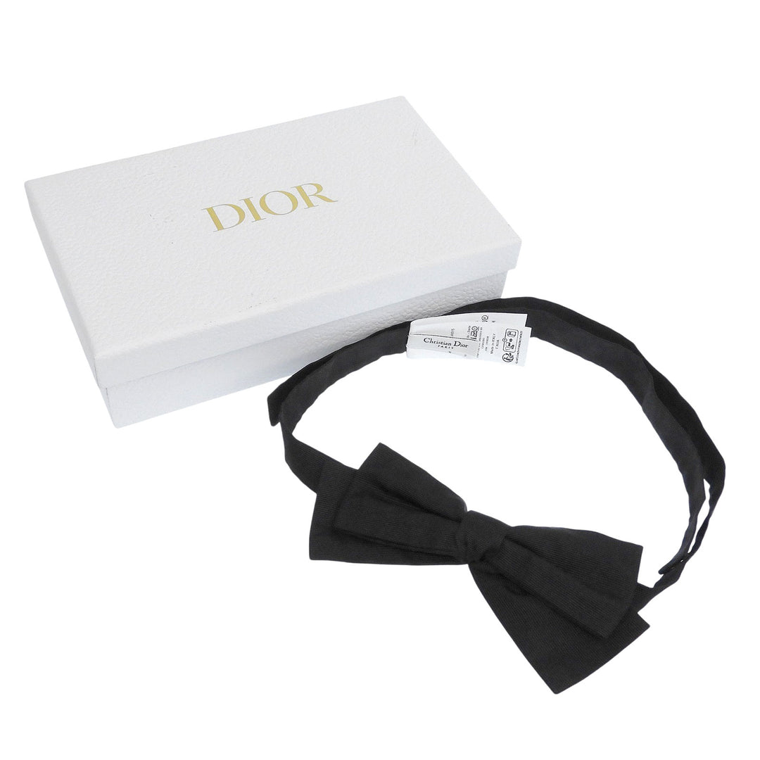 Great DIOR tie CD logo bow tie black silk mens 41BOW100A615