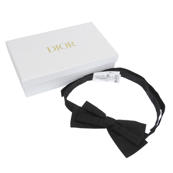 Great DIOR tie CD logo bow tie black silk mens 41BOW100A615