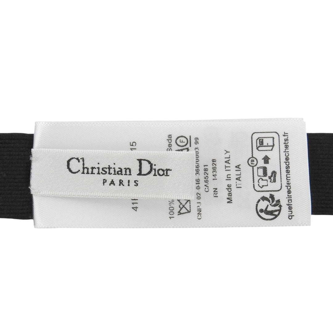 Great DIOR tie CD logo bow tie black silk mens 41BOW100A615