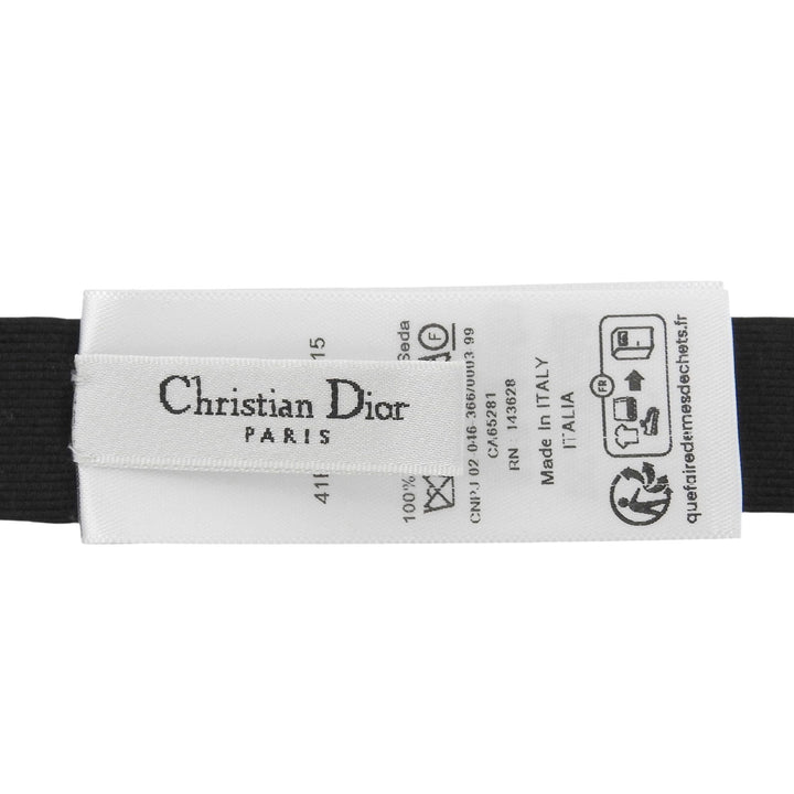 Great DIOR tie CD logo bow tie black silk mens 41BOW100A615