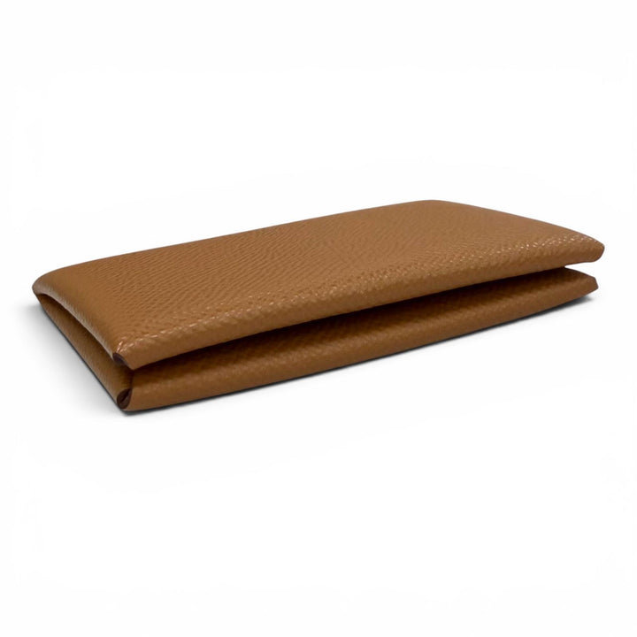 Excellent HERMES Card Case Calvi name card holder Epsom Leather Women