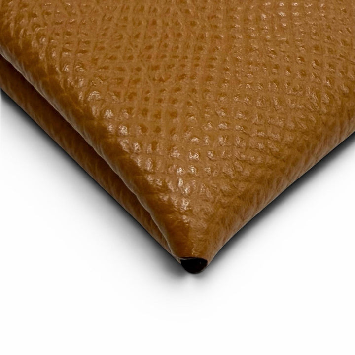 Excellent HERMES Card Case Calvi name card holder Epsom Leather Women