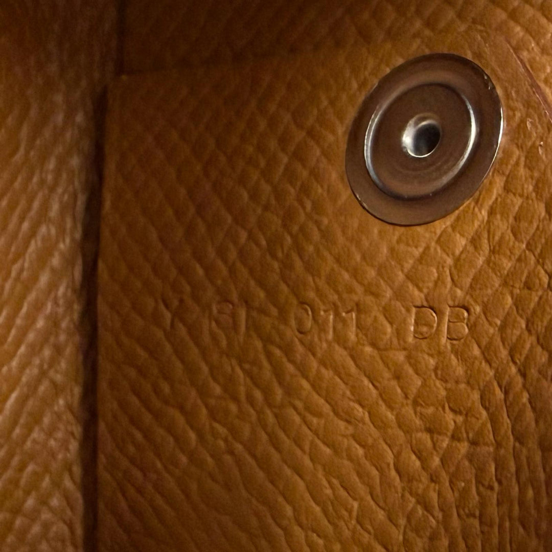 Excellent HERMES Card Case Calvi name card holder Epsom Leather Women