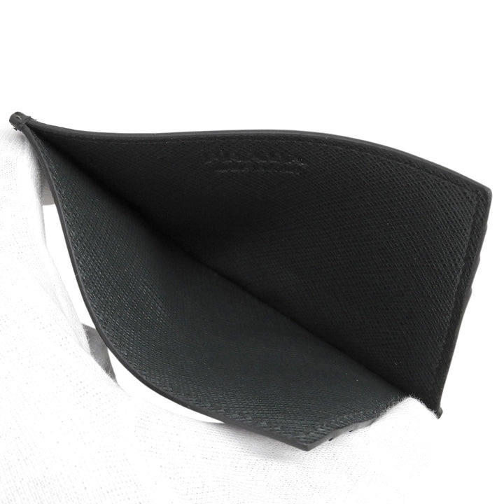 Excellent PRADA Card Case black Safiano leather mens 2MC223
