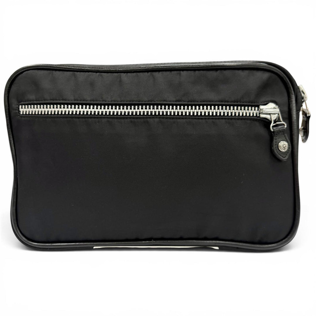 Very Good CHROME HEARTS Clutch bag black Nylon mens