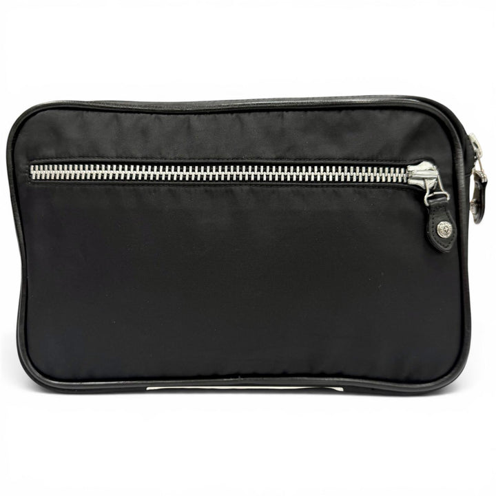 Very Good CHROME HEARTS Clutch bag black Nylon mens