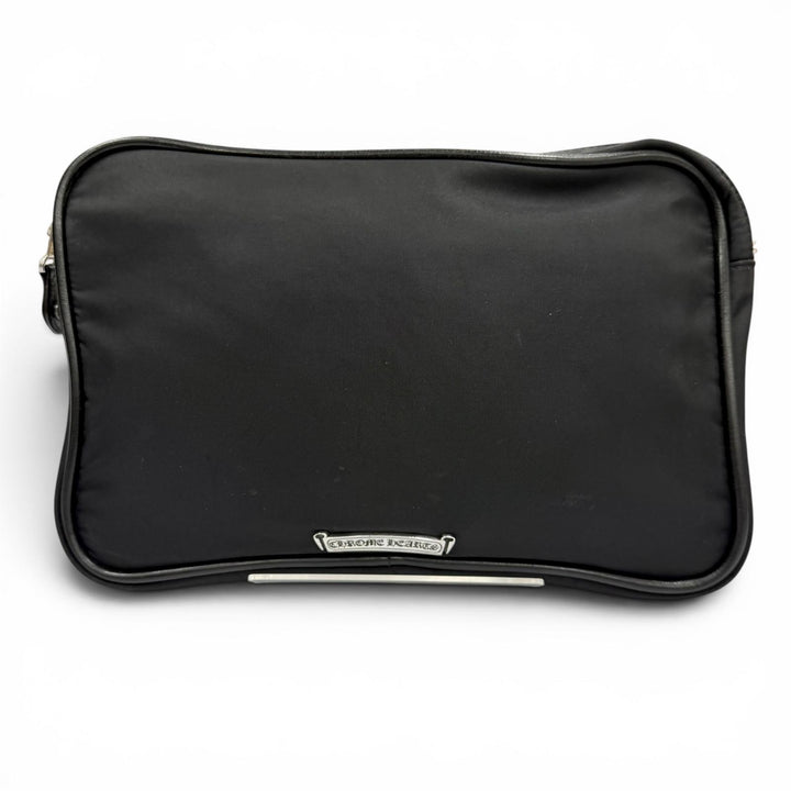 Very Good CHROME HEARTS Clutch bag black Nylon mens