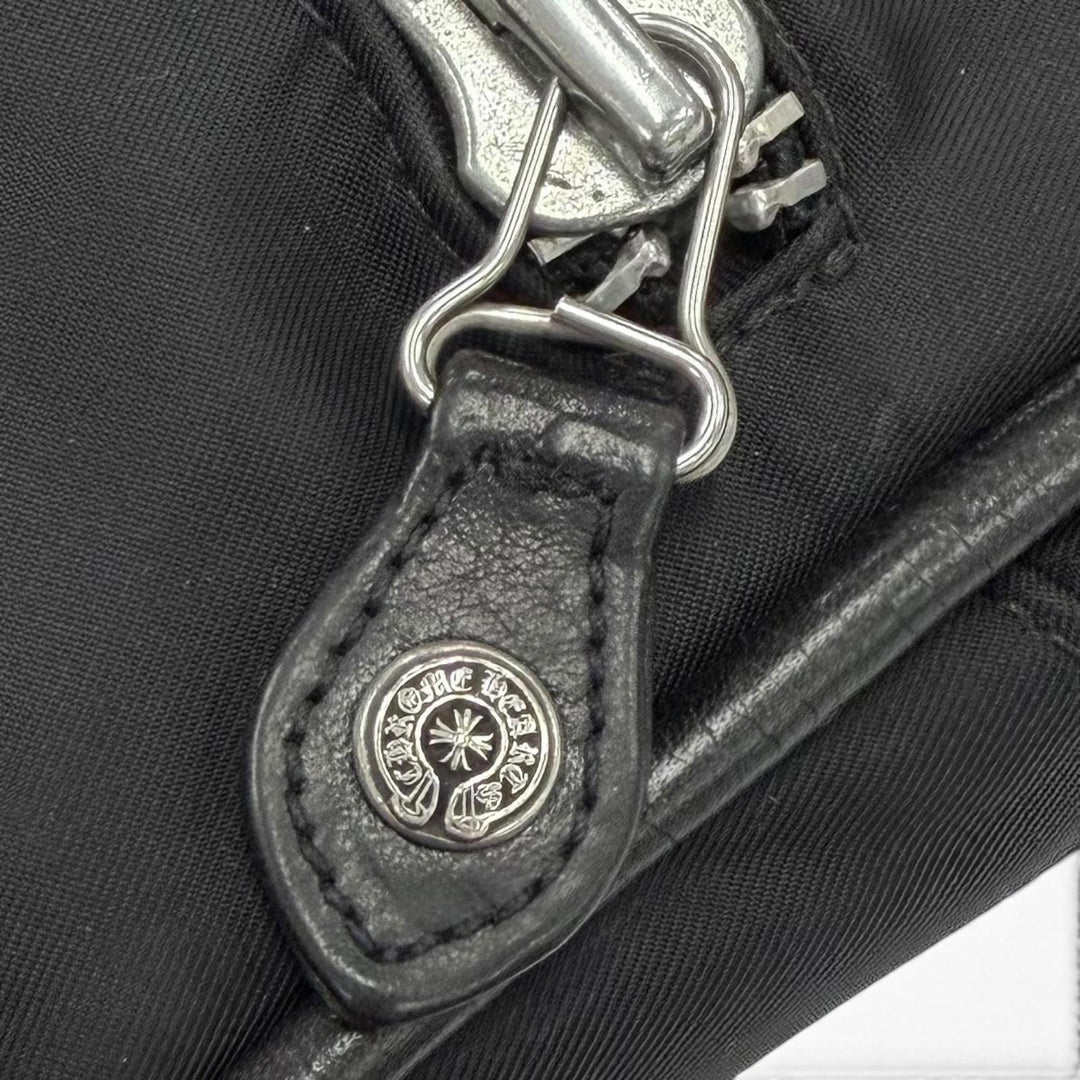 Very Good CHROME HEARTS Clutch bag black Nylon mens