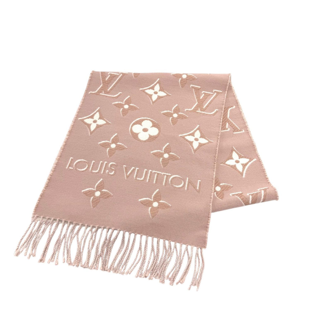 Excellent LOUIS VUITTON Scarf LV Essential Shine fringe wool Women M78237