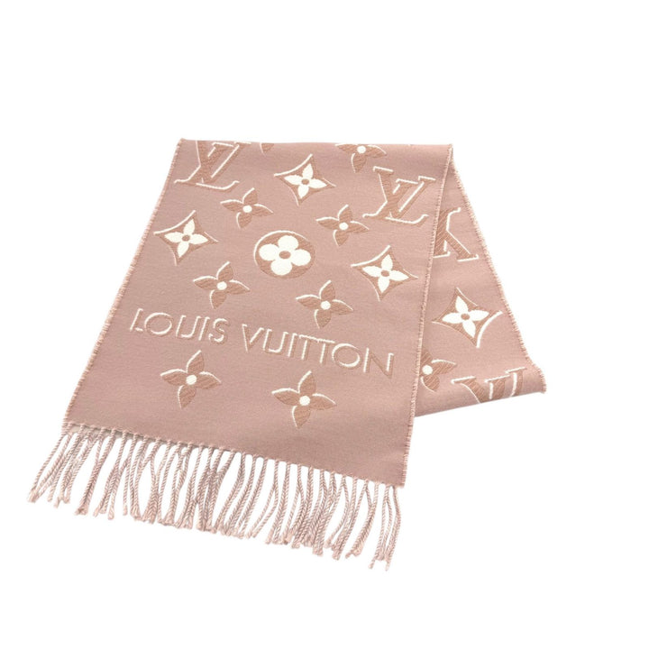 Excellent LOUIS VUITTON Scarf LV Essential Shine fringe wool Women M78237