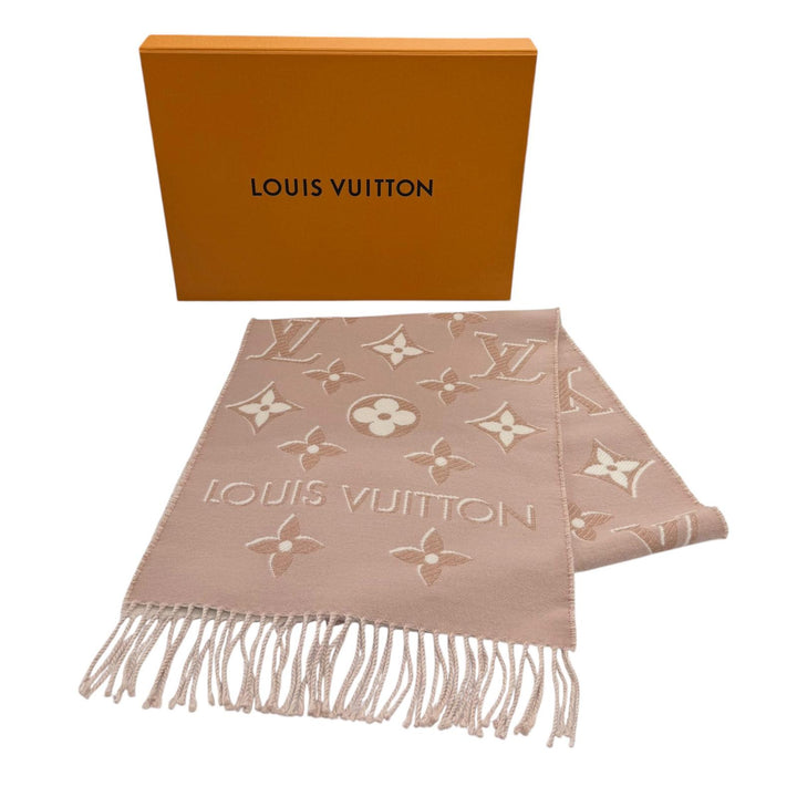 Excellent LOUIS VUITTON Scarf LV Essential Shine fringe wool Women M78237
