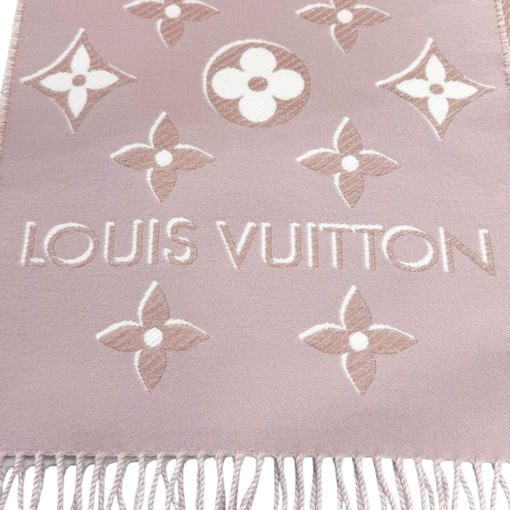 Excellent LOUIS VUITTON Scarf LV Essential Shine fringe wool Women M78237