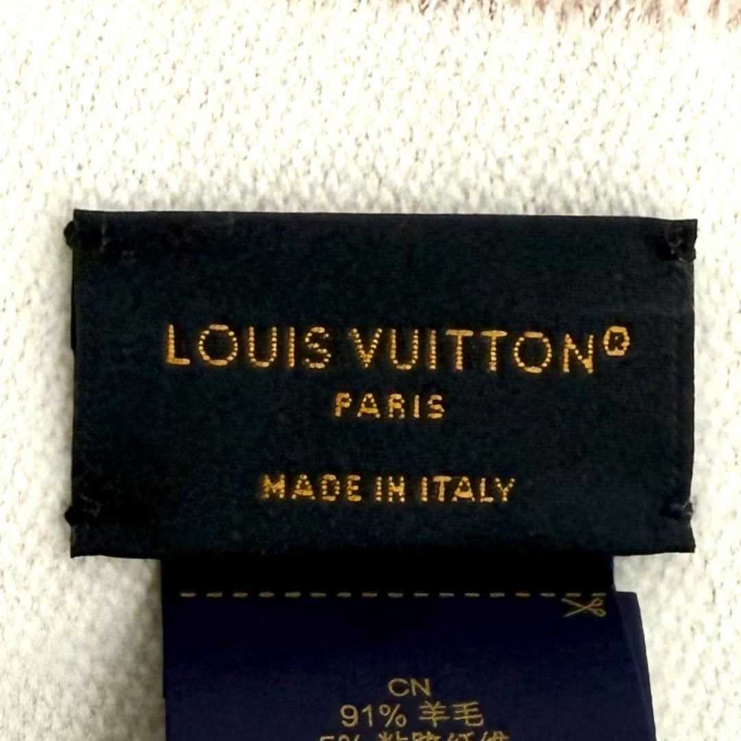 Excellent LOUIS VUITTON Scarf LV Essential Shine fringe wool Women M78237